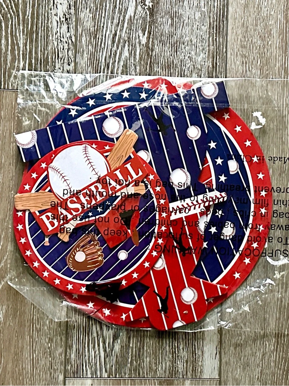NWT Baseball Theme  3 Tier Cupcake Stand Desserts Cookies Parties Birthdays etc
